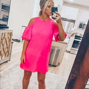 VICI Pink Cold Shoulder Dress
